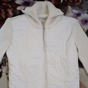 Stylish white zip-up jacket